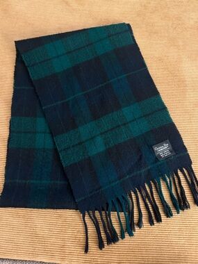 Christian Dior CashLuxe Plaid Acrylic Scarf Wrap